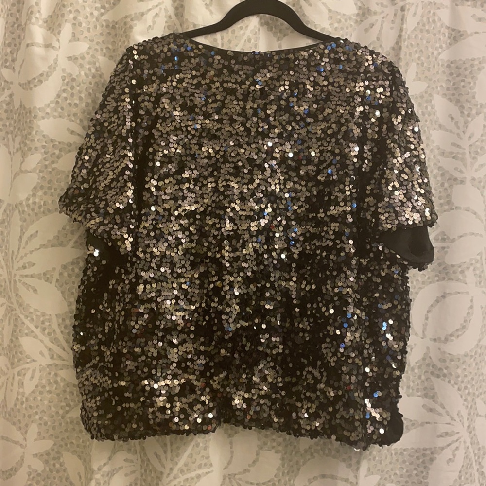 H&M Black Sequence Blouse